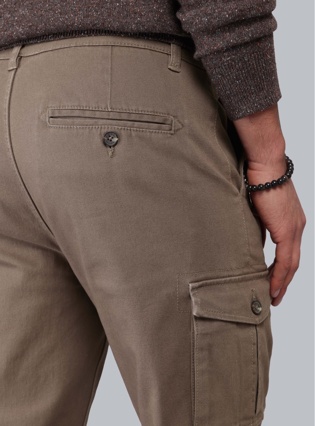 Pantalón Cargo Regular Fit Café Piero Butti Pantalón Cargo Regular Fit Café Piero Butti