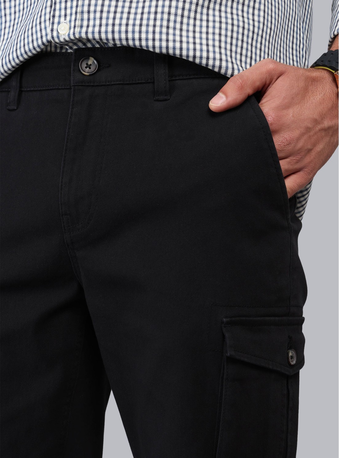 Pantalón Cargo Regular Fit Negro Piero Butti Pantalón Cargo Regular Fit Negro Piero Butti