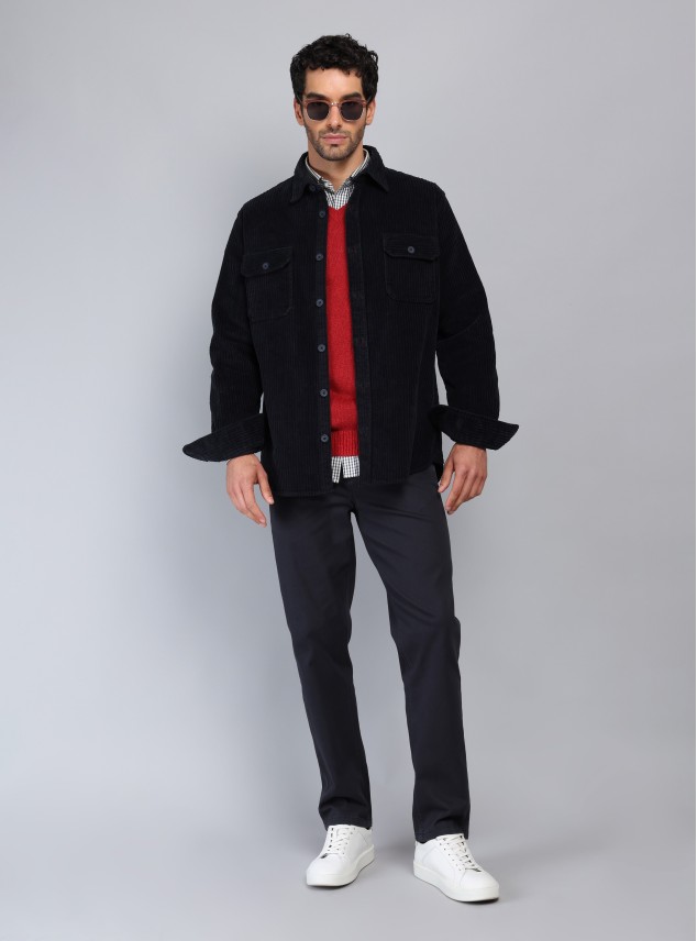Overshirt Stone Wash Regular Fit Azul Marino Piero Butti Overshirt Stone Wash Regular Fit Azul Marino Piero Butti